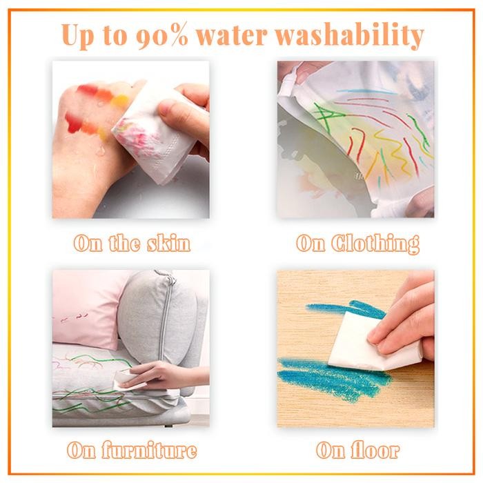 

Washable Silky Crayon 36 Warna Colorful Bucket Krayon Mewarnai Alat Warna Set Anak Wipe And Clean