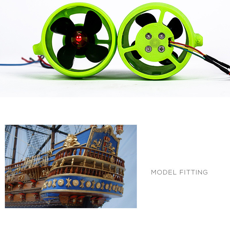 DC 12V-24V 20A Underwater Jet Boat 4 Blade CW CCW Thruster Engine for DIy Rc Robot Decoy Nest Boat