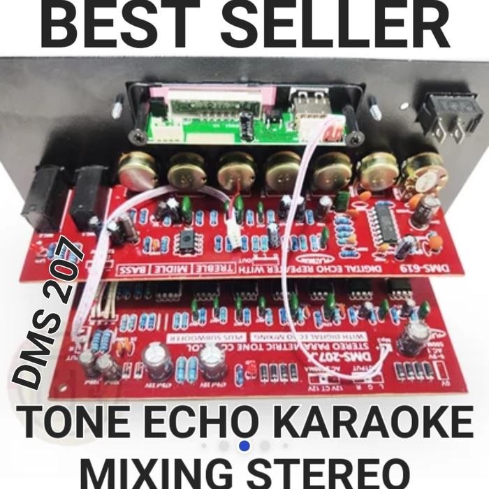Baru Dms-207 Bluetooth Mp3 Tone Mixing Gitar + Mic Echo
