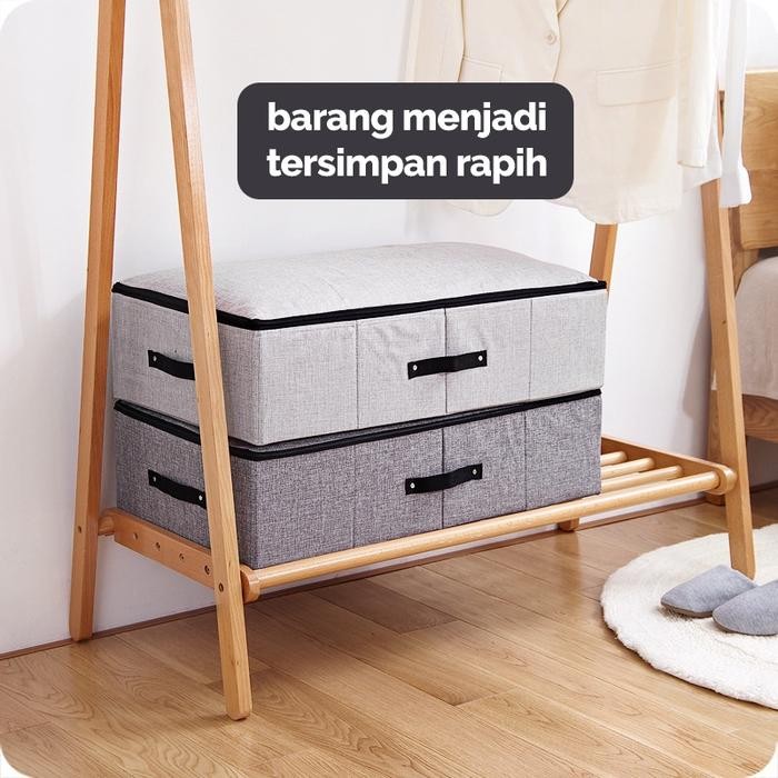 Oxihom - Tempat Penyimpanan Baju Pakaian Kotak Multifungsi Organizer Bag Besar Kotak Penyimpanan