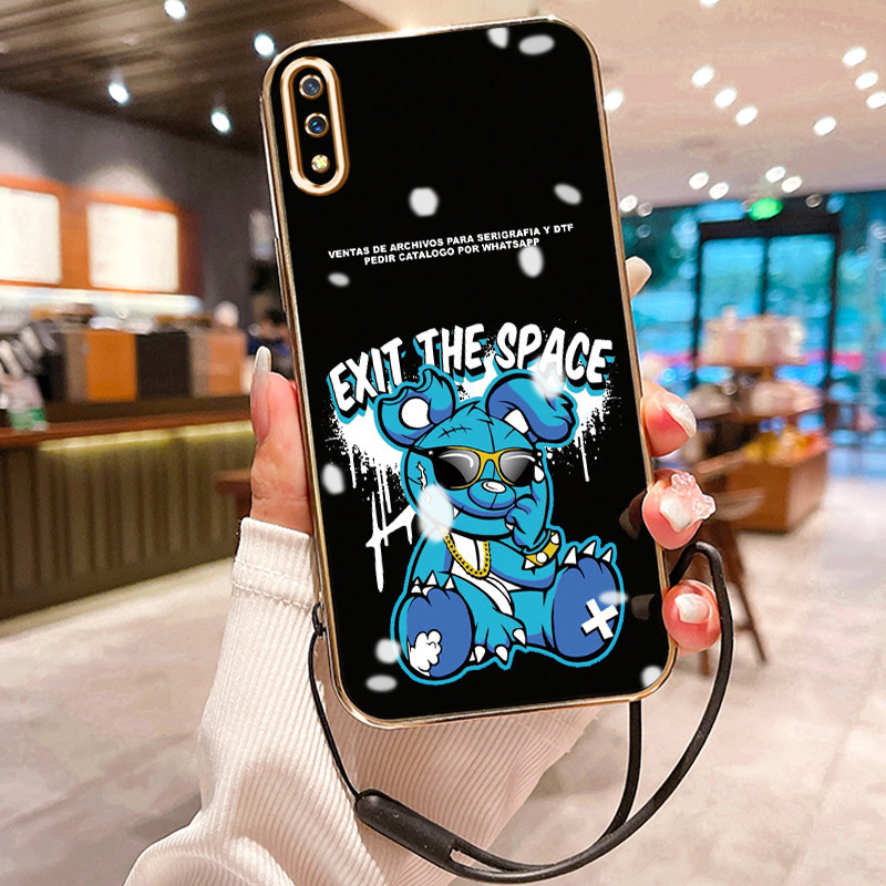 Casing Hp Untuk VIVO V11 V11 Pro Case Casing pola Boneka beruang Kesing HP Cesing tali berlapis Kasi