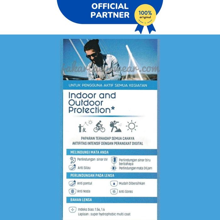 Lensa Kacamata Asp Essilor Elements Photo Grey 1.56 (Photocromic Blue)