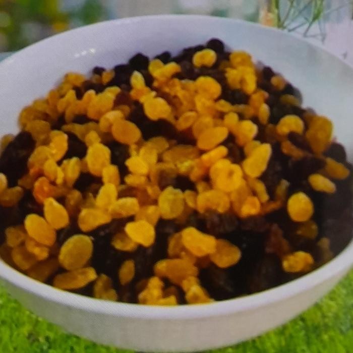 

Baru Mix Kismis Golden & Hitam 500gr Cemilan Sehat