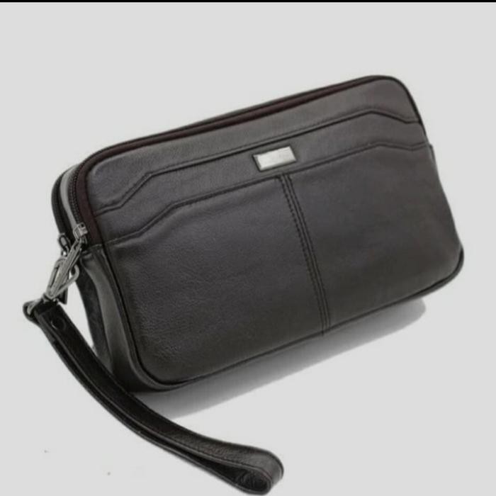 Handbag Kulit Pria Tas Tangan Kulit Sapi Asli Dompet Hp Kulit Import