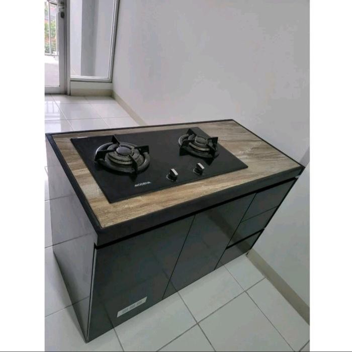 kitchen set bawah costum buat lubang kompor tanam