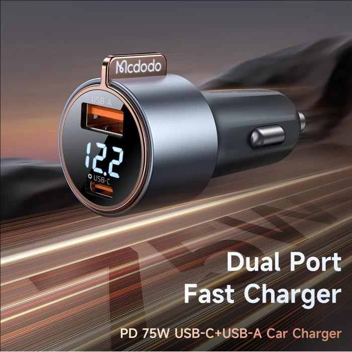 Tersedia Mcdodo Car Charger Samsung Usb + Pd Type-C 25W-45W Fast ChargingTmcdodo Car Charger