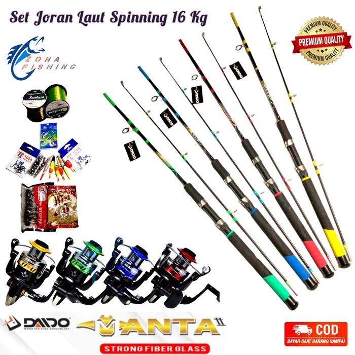1 Set Joran Dan Reel 4000 6000 Daido 16Kg Pancing Paket Komplit