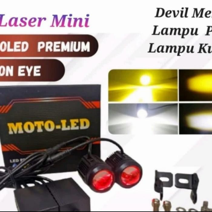 Lampu Tembak Motoled Premium Senja Merah Hi Low Putih Kuning