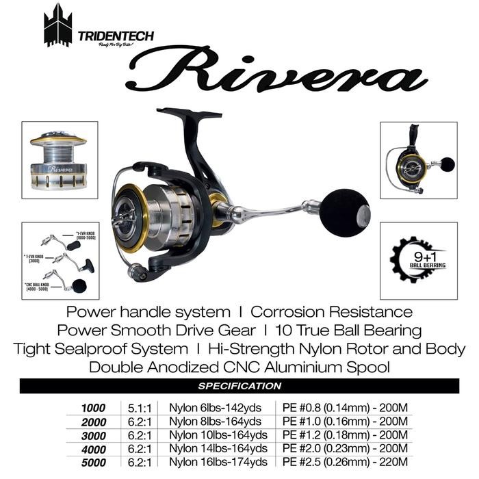 Reel Tridentech Rivera (Power Handle)