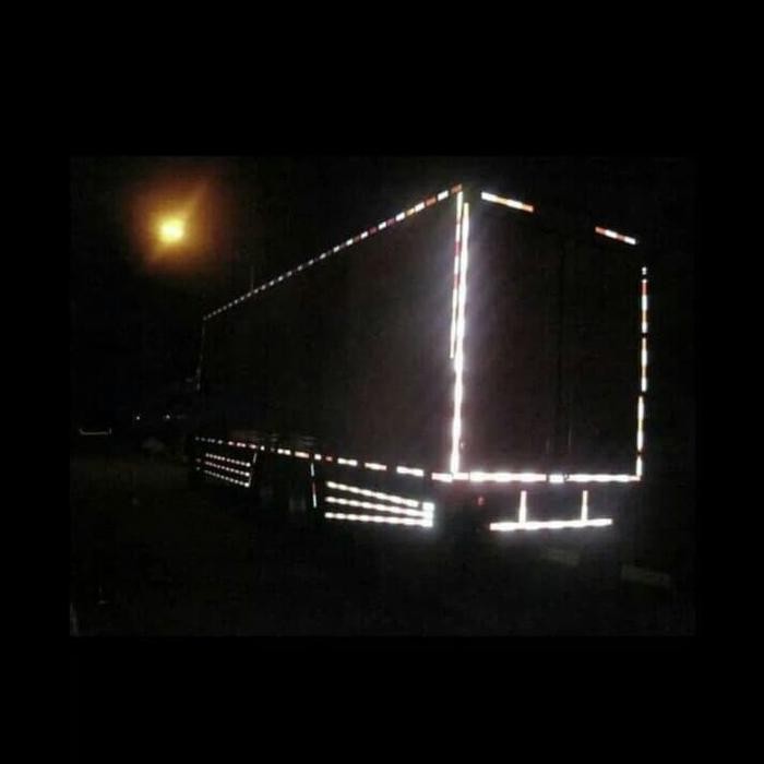 Stiker Reflektor Mobil 3M Skotlet Original Reflector Tape Merah Putih