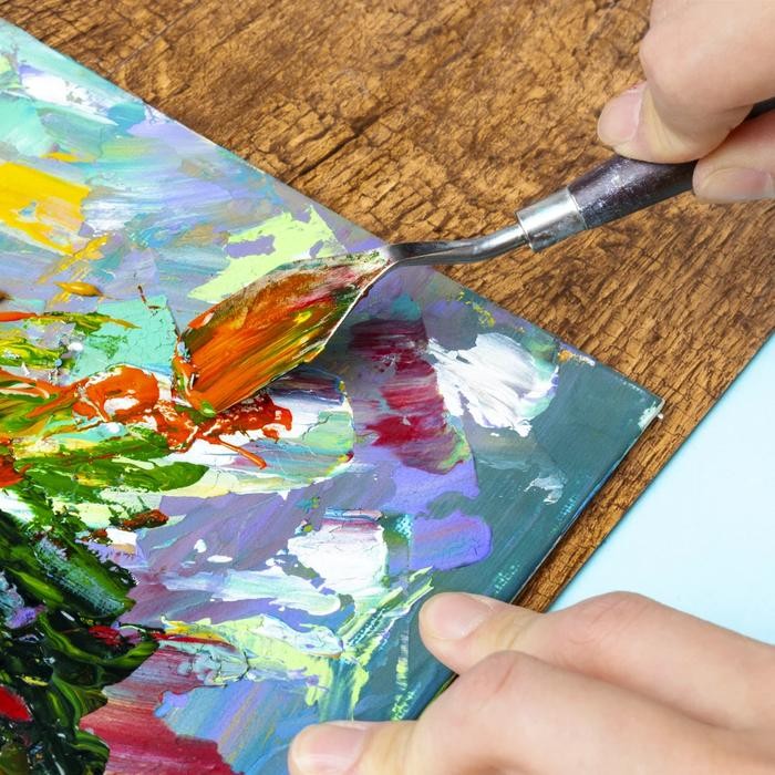 

9Pcs Palette Knife Palette Pisau Spatula Lukis Painting Knife Pisau Palet Pisau Lukis Art Tool Paint