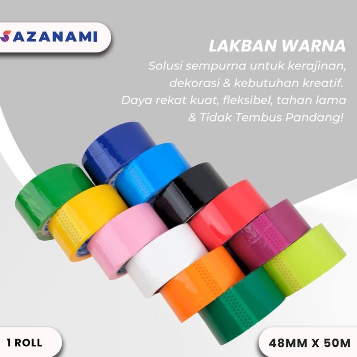 

ID LAKBAN WARNA 48MM X 50M SAZANAMI OPP WARNA