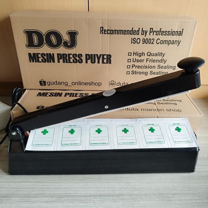 

ID ALAT PRESS KERTAS PUYER / KERTAS OBAT PLASTIK 30 CM