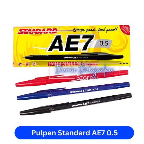 

ID PULPEN STANDARD AE7 0.5 HITAM / BIRU / MERAH / BALLPEN STANDAR ORI