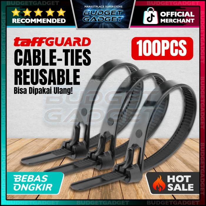 

ID TAFFGUARD KABEL TIES REUSABLE ZIP CABLE ORGANIZER 100 PCS