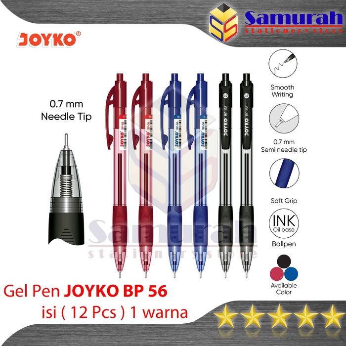 

ID PULPEN JOYKO CETEK BP 56 / BALL PEN BP-56 0.7 MM BALLPEN CLICK WARNA