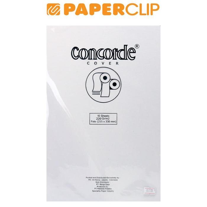 

KOIC Kertas Cover F4 Concorde 80530 220 Isi 10 White
