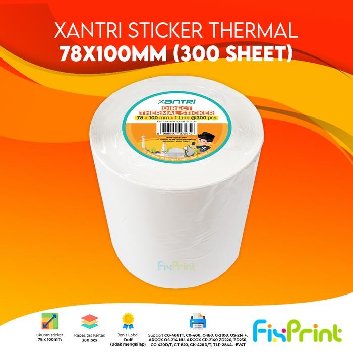

KOIC Kertas Stiker Thermal Kertas Resi Kertas Label 78Mm X 100Mm Isi 300Pcs - 100X150 Isi