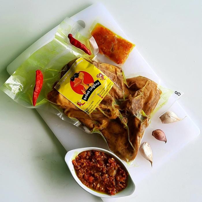 

bebek premium ungkep bumbu rempah nusantara 1 ekor + bonus sambal pedas stok terbatas