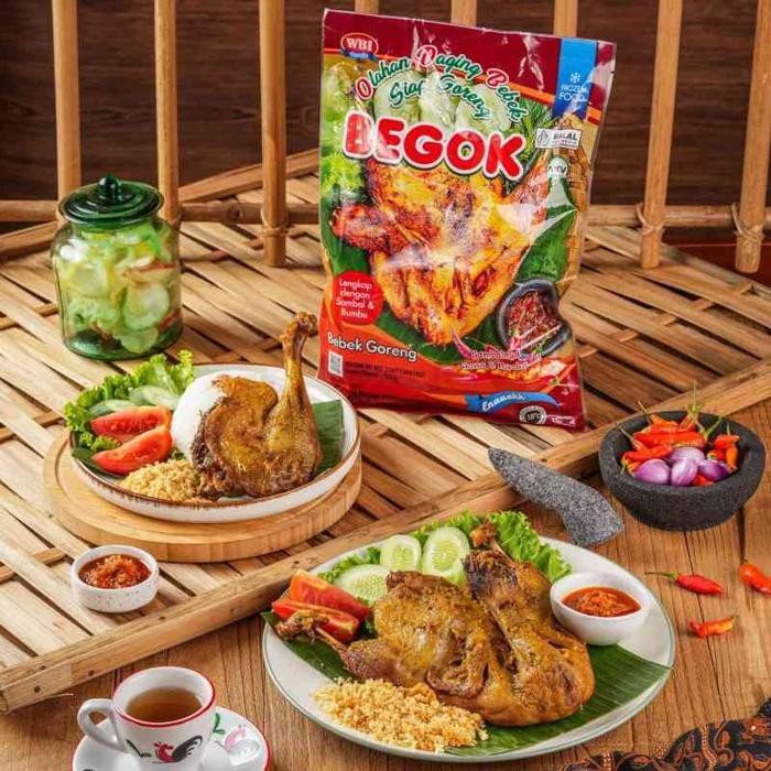 

begok bebek goreng premium siap saji + sambal nyos & nyoos tanpa pengawet stok terbatas