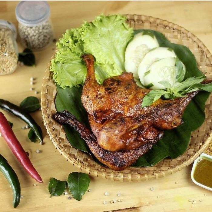 

begok bebek bakar muda 1 ekor + 2 sachet sambal & 2 sachet bumbu bakar kremes tanpa pengawet stok