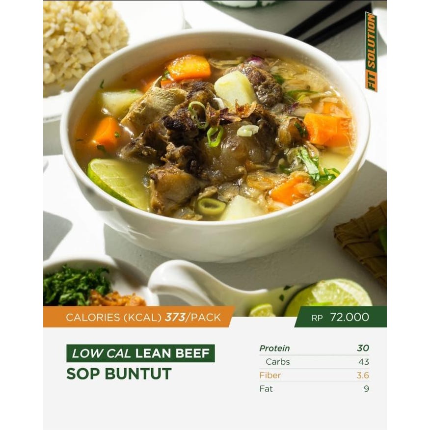 

low cal lean beef sop buntut hi protein diet prep meal stok terbatas