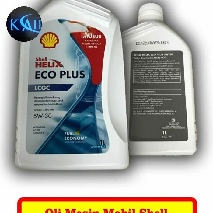 oli mesin shell helix eco plus 5w/30 1 Liter LCGC