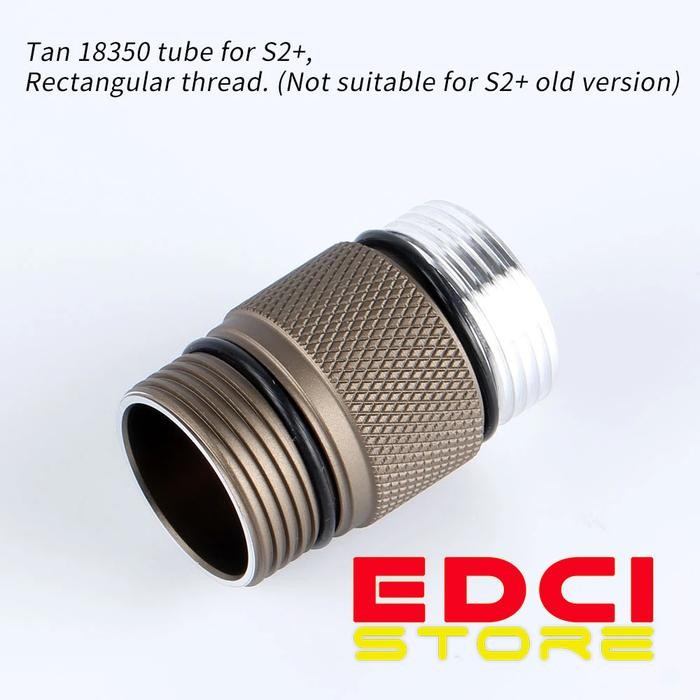 TABUNG BODY PENDEK ULIR KOTAK/NEW - TUBE BATERAI 18350 CONVOY S2+ KODE 325