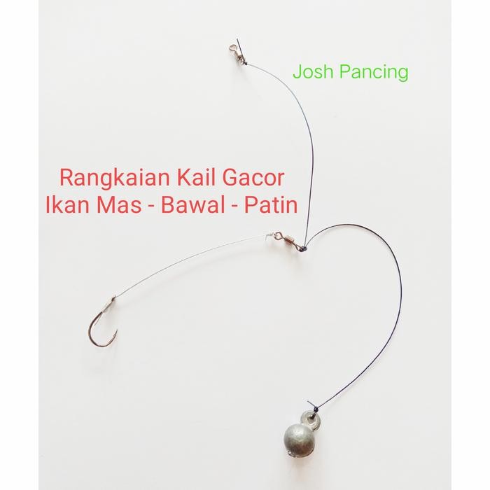 Rangkaian Kail Pancing Gacor + Timah Ikan Mas Bawal Patin