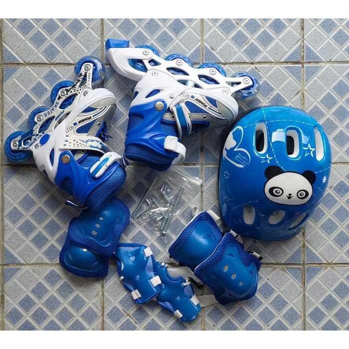 Sepatu Roda Anak Anak Skate Inline Sepatu Roda Bajaj Full Set