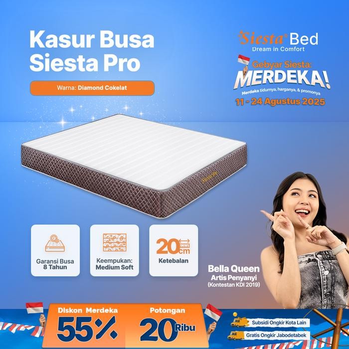 Turu Boss - Kasur Busa Siesta Pro 20Cm Empuk & Nyaman
