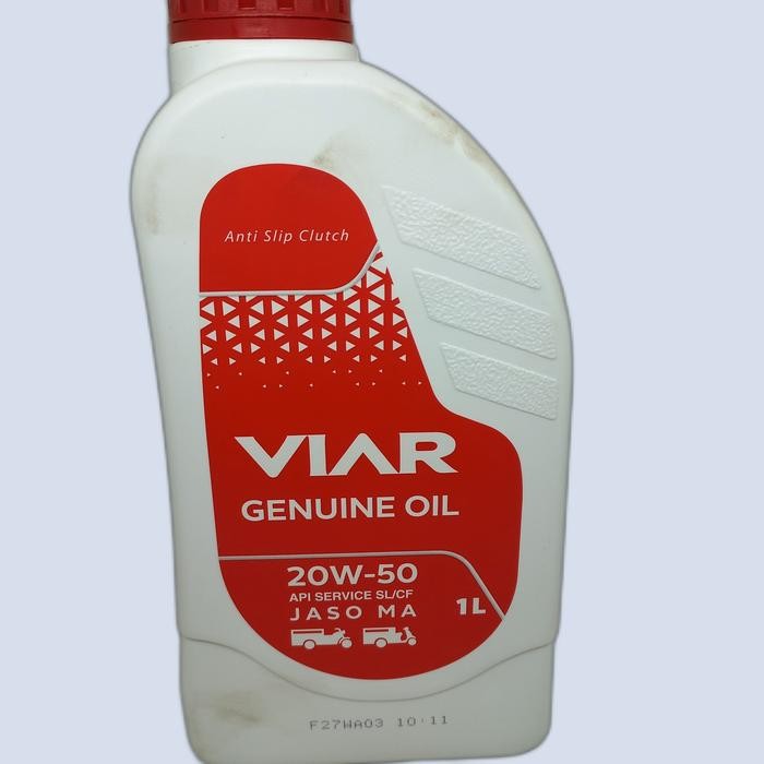 Oli Viar 20W-50 api service SL/ CF Jaso MA 1 liter
