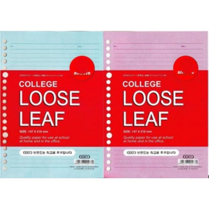 

Kertas Isi Binder Map Loose Leaf A5 Garis Warna