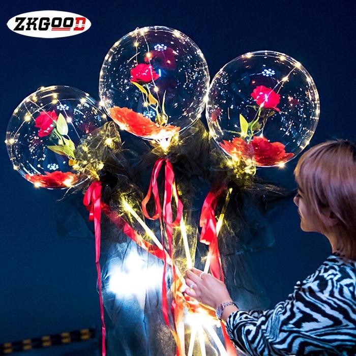 Promo Balon Mawar Bercahaya Led Buket Untuk Festival Ulang Tahun Pacar