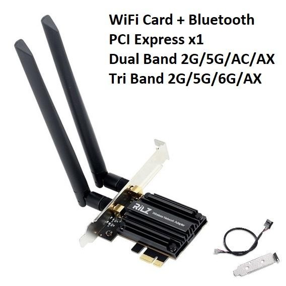 INTEL WIFI 6E AX210 PCI EXPRESS PCIE PCI-E DUAL BAND AC AX 6 AX200