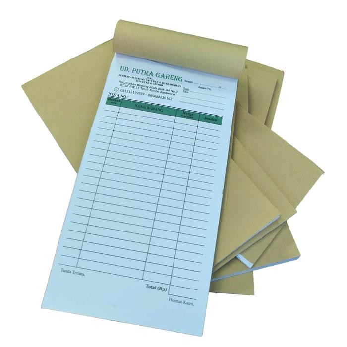 

New NOTA CUSTOM 1/3 NAMA TOKO SENDIRI (MIN 3 BUKU) NOTA 1 PLY NOTA LAUNDRY NOTA BENGKEL