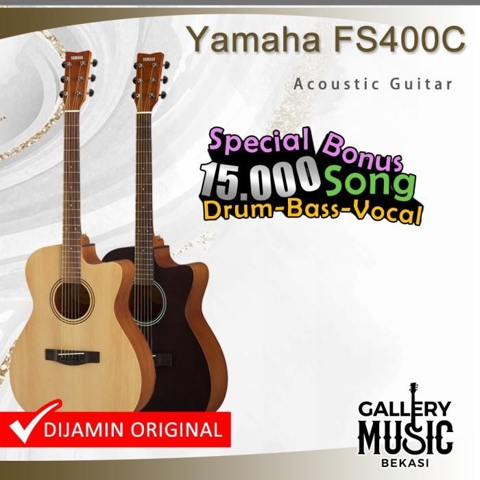 Yamaha Fs 400C Gitar Akustik Original /Fs400C/Fs 400 C Acoustic Guitar