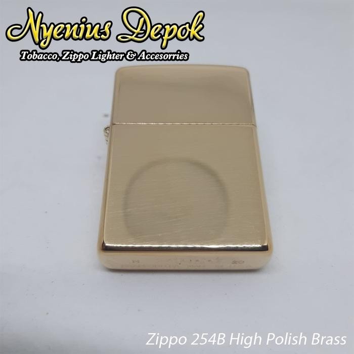 Terbaru Zippo 254B High Polish Brass / Zippo Ori / Zippo Kuning