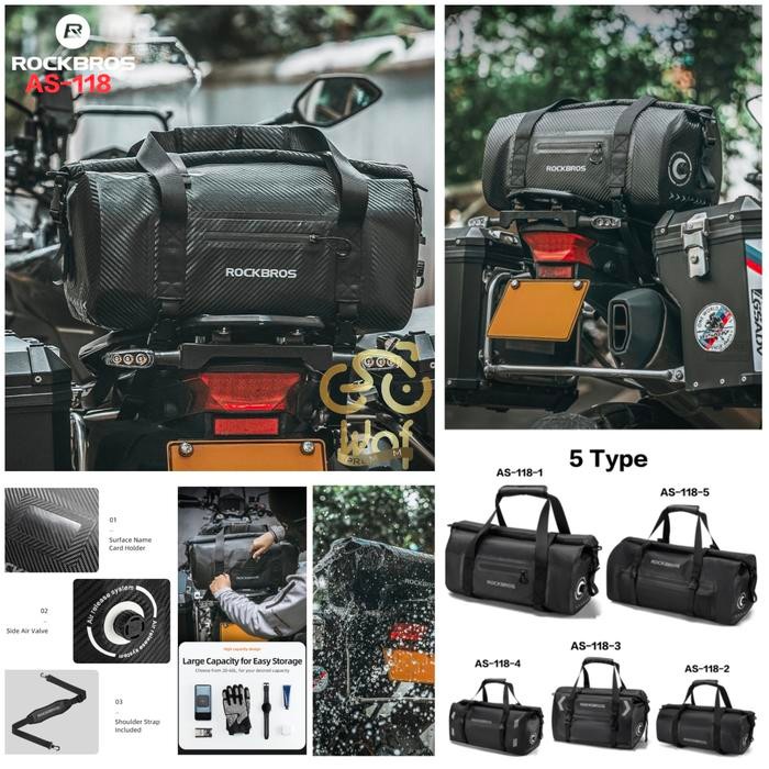 ROCKBROS AS-118 Tas Sepeda Motor Touring Bagasi 20-60L Pannier Bag