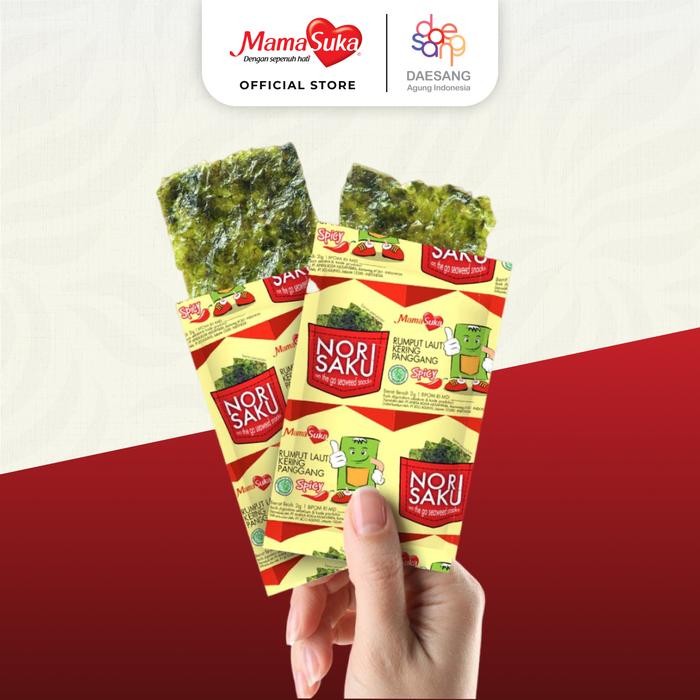 

Baru Mamasuka Nori Saku Rumput Laut Tabur Pedas 1 Renceng