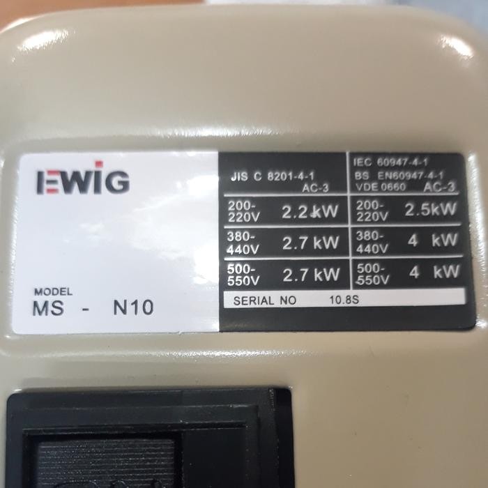 Ewig Magnetic Starter 220V Msn10 / Dol Starter 220V / Motor Starter