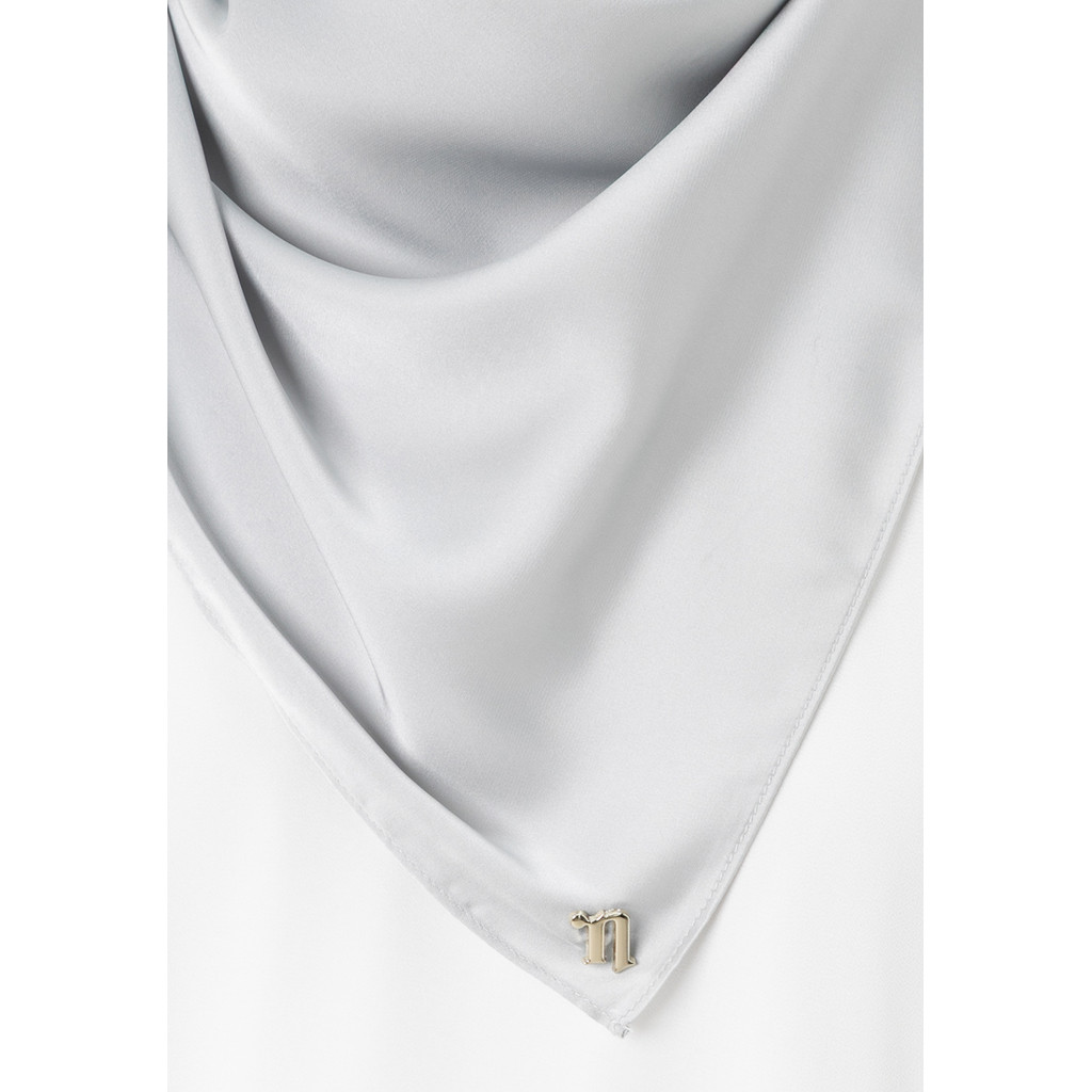 Naelofar - Luna Satin Square Hijab (Wanita) (Ocean Jasper)