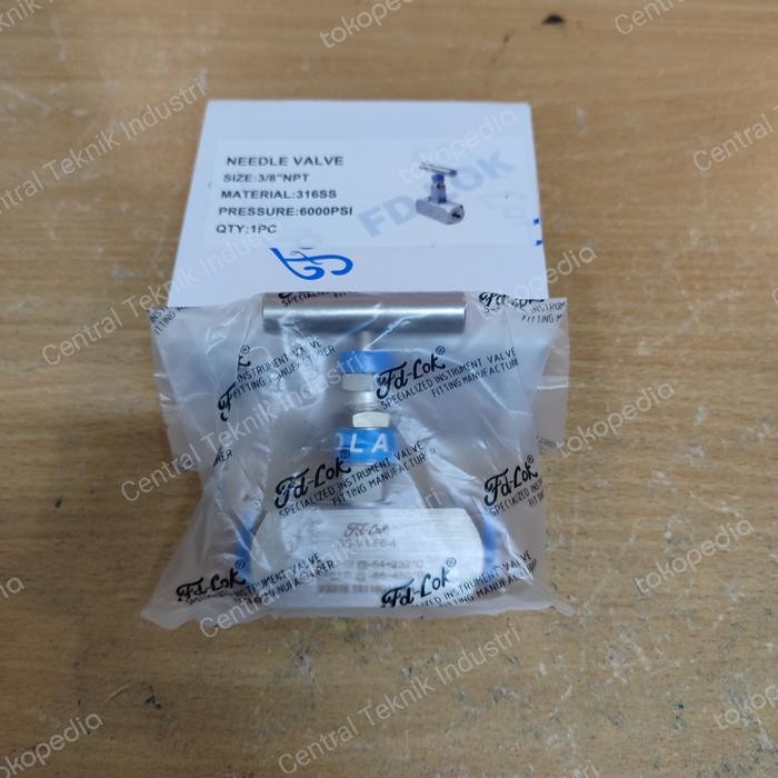 Terpopuler Needle Valve Stainless 316/6000Psi Fd-Lok 3/8" Inch Terlariss 
