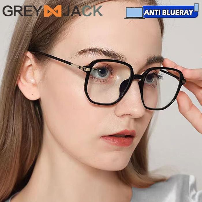SIAPKIRIM Grey Jack Kacamata Antiradiasi Blueray Kotak Bahan TR90 822 X READY STOCK