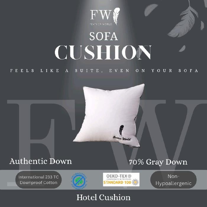 ASLI Bantal Sofa Bulu Angsa FEATHER WORLD Cushion Bulu Angsa Soft READY STOCK