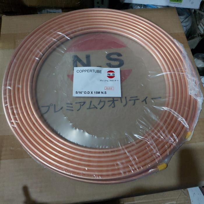 Pipa Ac Tembaga 5/16 Tebal N.S 15 Meter