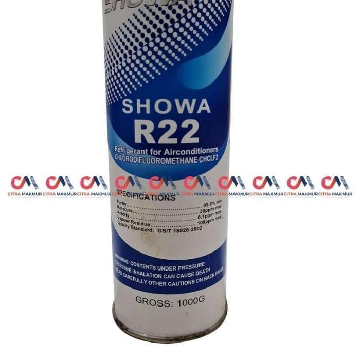 Freon R22 Kaleng Showa Refrigrant Ac R 22 Tabung Can Isi 1 Kg