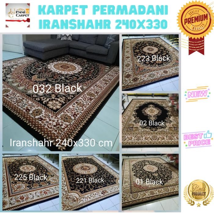 karpet besar semi turki ukuran 240x330 karpet hitam karpet iranshahr
