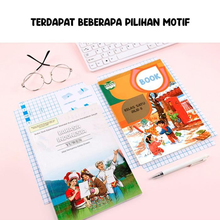 

Sampul Buku Stiker Pvc Film Pelindung Buku Tekstil 10 Lembar Buram Tahan Air Dengan Perekat Untuk
