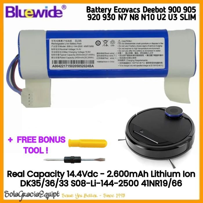 Siap Kirim Baterai Ecovacs Deebot 900 905 920 N7 N10 U2 U3 Slim